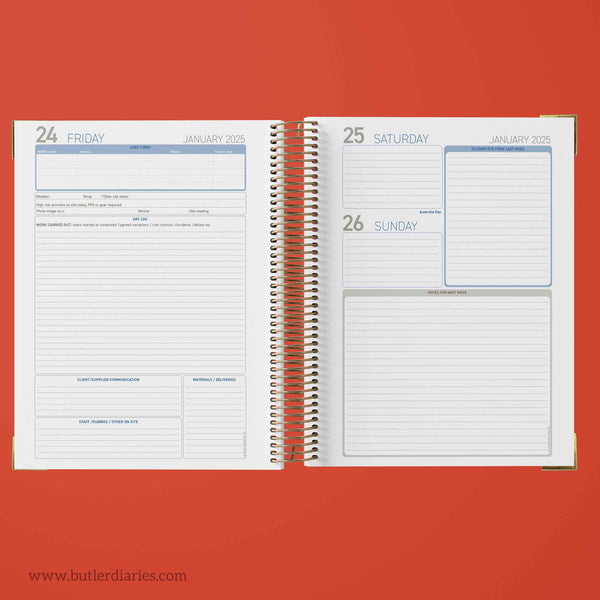 2025 Diary for Tradies