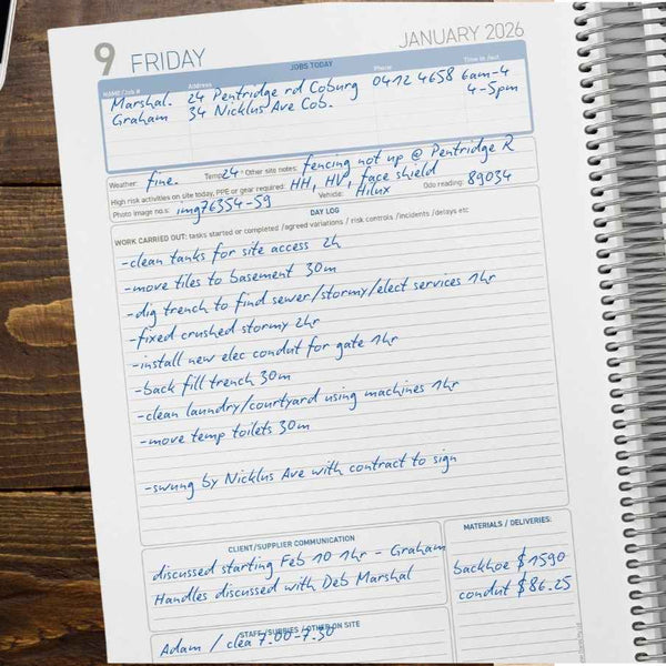 Diary Bundle for Tradies