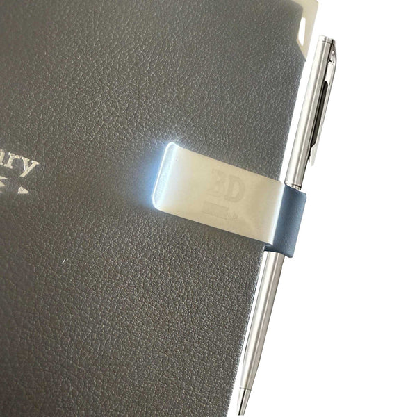 Pen holder / business card clip -silver