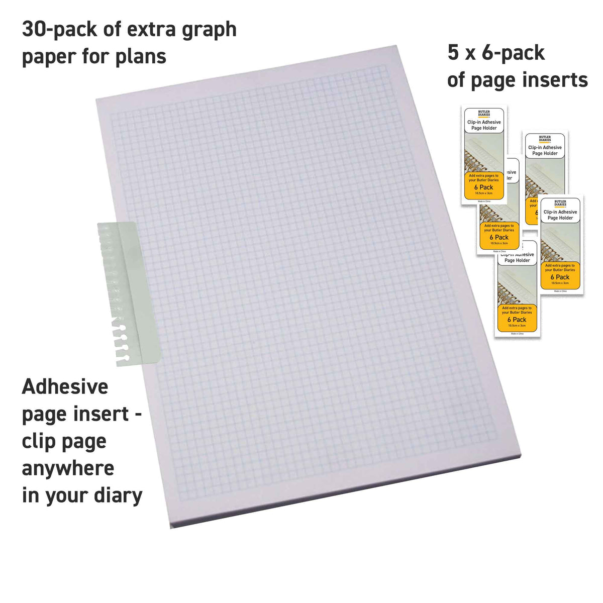 Graph Paper Page Inserts Pack
