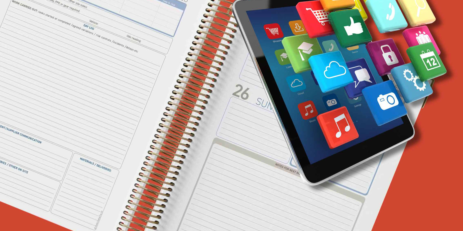 Can the Construction Diary be used alongside apps? And should it?