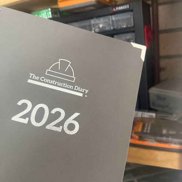 2026 Construction Diary for Tradies - A4 Leather Hard Cover Spiral Bound