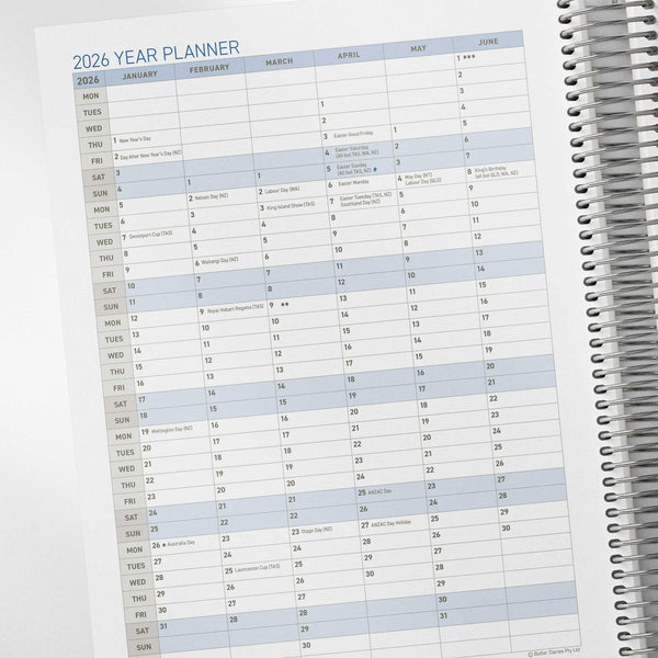 2026 Construction Diary for Tradies - A4 Leather Hard Cover Spiral Bound