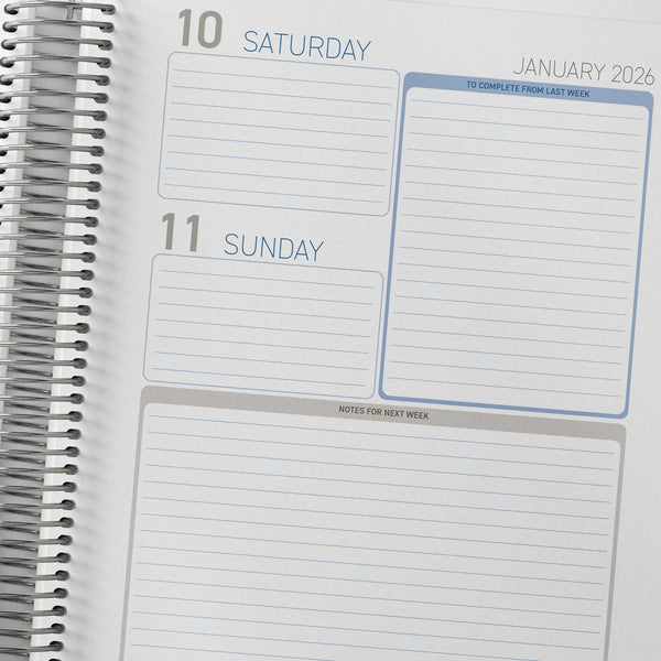 2026 Construction Diary for Tradies - A4 Leather Hard Cover Spiral Bound