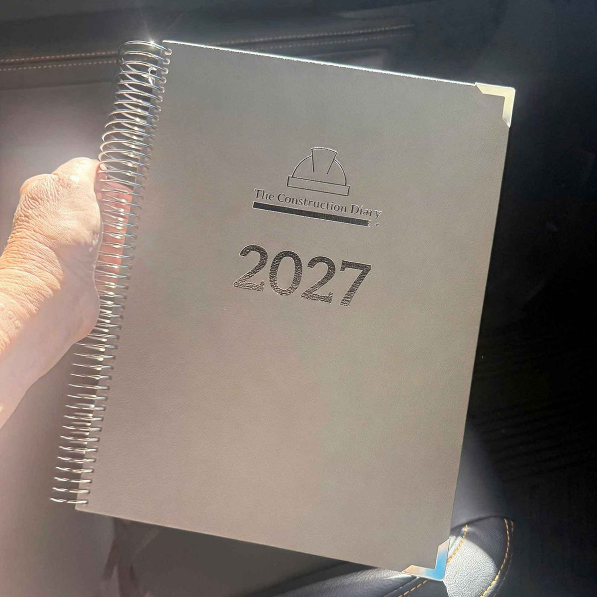2027 Construction Diary for Tradies - A4 Leather Hard Cover Spiral Bound - $79.99