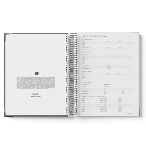 2027 Construction Diary for Tradies - A4 Leather Hard Cover Spiral Bound - $79.99
