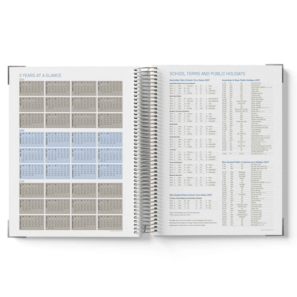 2027 Construction Diary for Tradies - A4 Leather Hard Cover Spiral Bound - $79.99